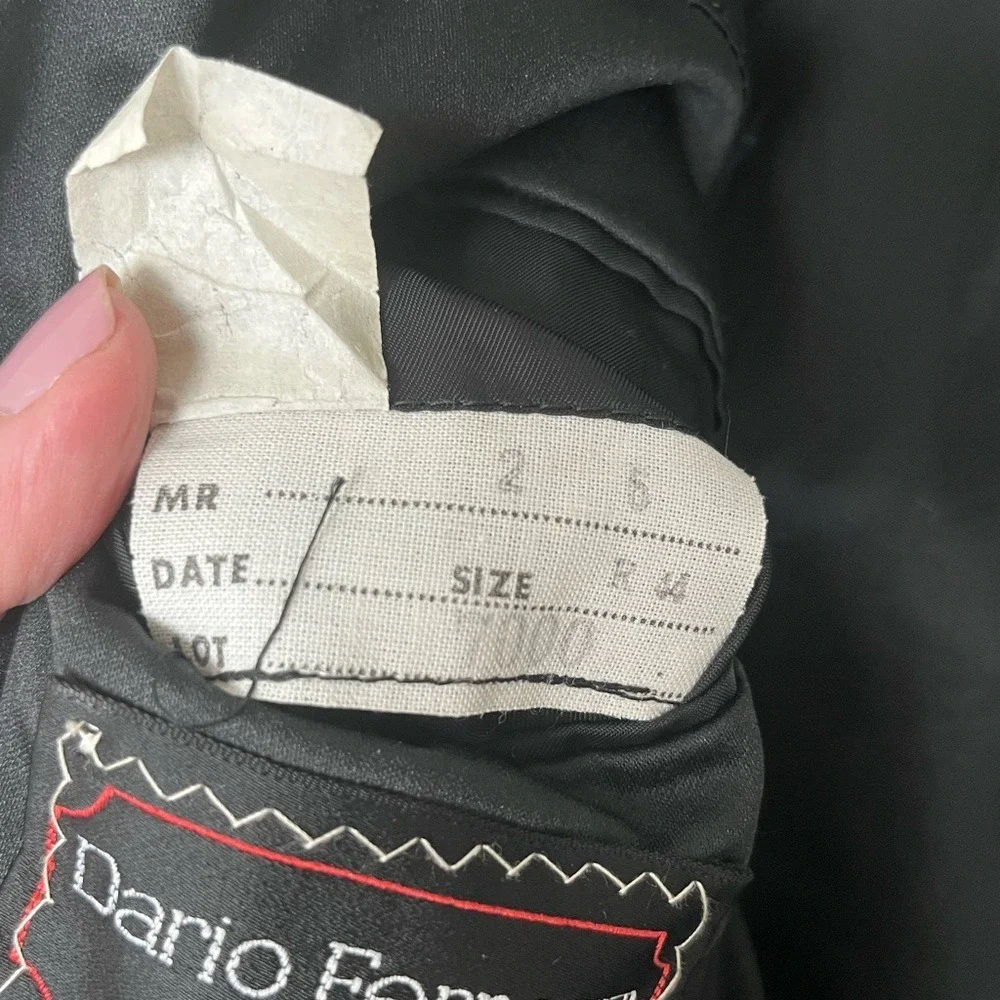 Dario Ferrozzi Tuxedo Jacket Mens 44R Black Excellent Double Breasted Peak Lapel